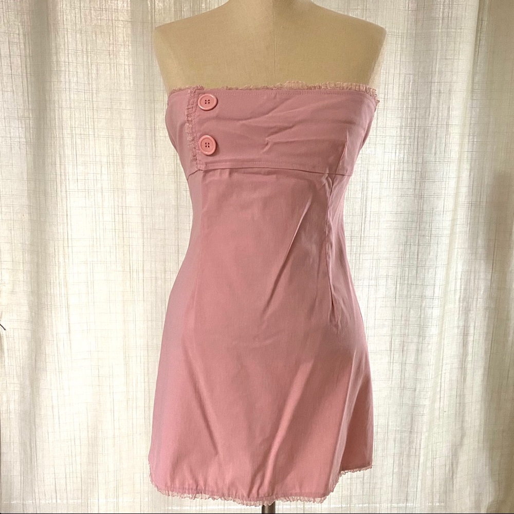 XXI / Forever21 strapless pink mini dress, size S